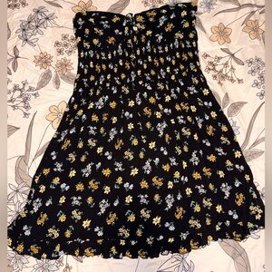Xhilaration Black Floral Bow Dress